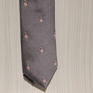 Grafton Flamingo Men's 100% Silk Tie Great for Miami Functions!